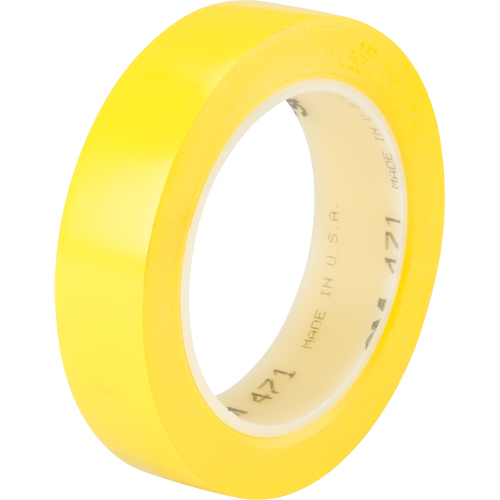 471 Vinyl Tape, 25.4 mm (1") W x 32.9 m (108') L, 5.3 mils, Yellow Sécurité Médic