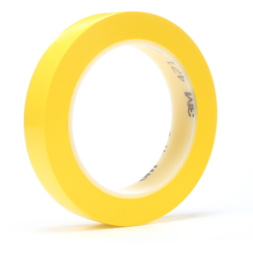 471 Vinyl Tape, 6 mm (1/4") W x 32.9 m (108') L, 5.2 mils, Yellow Sécurité Médic