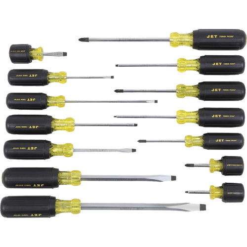 JKS-14S Cushion Grip Screwdriver Set, 14 Pcs. Sécurité Médic