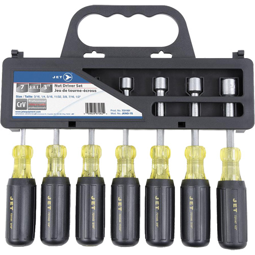 JKND-7S Cushion Grip Nutdriver Set, 7 Pcs., Non Magnetic, Imperial Sécurité Médic