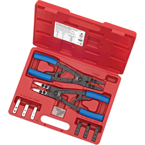 SRP-10S Heavy-Duty Ratcheting Snap Ring Pliers Set, 10 Pieces Sécurité Médic
