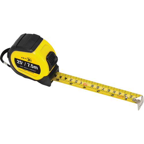 JTM-425SM Tape Measure, 25', Imperial & Metric Graduations Sécurité Médic