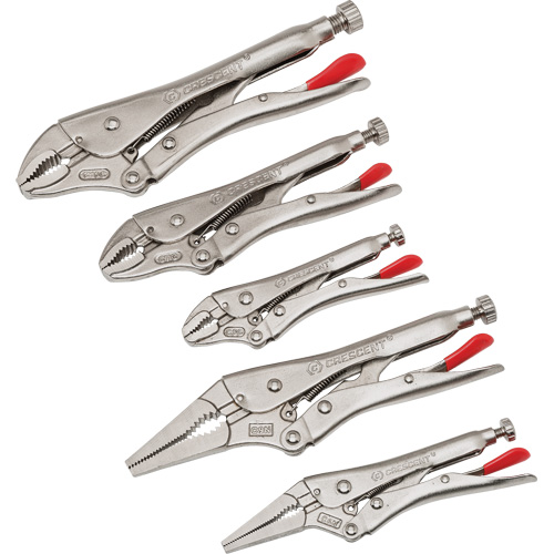 5-Piece Curved & Long Nose Locking Plier Set, 14-1/2" L Sécurité Médic