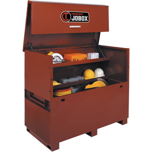 Long Piano Box, 60" W x 30-1/2" D x 50" H, Black/Orange Sécurité Médic