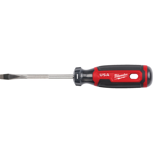 Tournevis &agrave; fente, Tige de 1/4", Ronde, 211 mm lo, Prise en Coussin&eacute;e Sécurité Médic