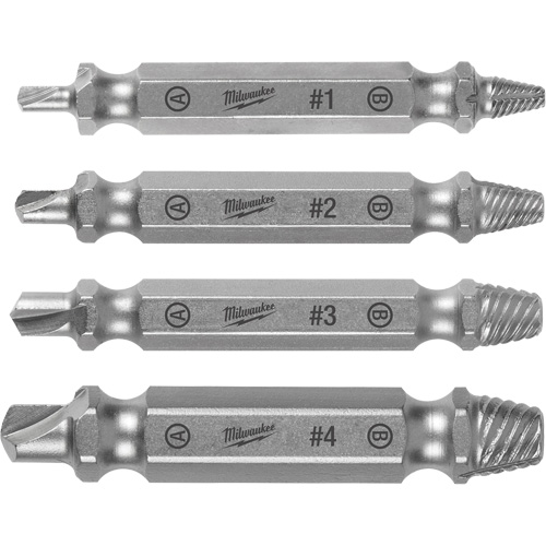 Screw Extractor Set, High Speed Steel, 4 Pieces Sécurité Médic