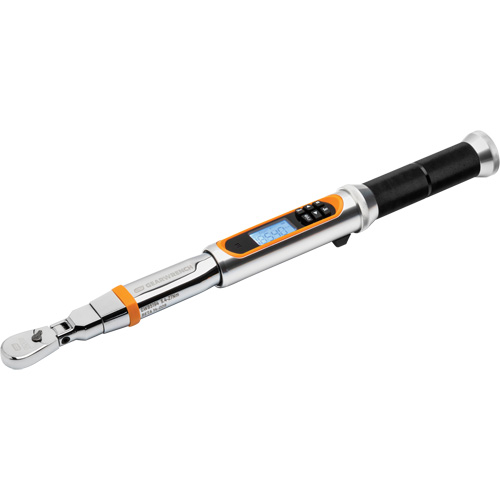 120XP Flex Head Torque Wrench with Angle, Electronic, 1/4" Square Drive, 24 - 240 in-lbs. Sécurité Médic