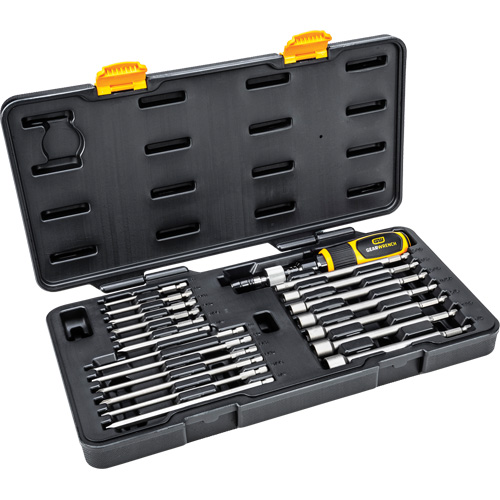 20 Pc. 1/4" Drive Torque Screwdriver Set, 10 - 50 in. lbs. Torque Range, 16" Length Sécurité Médic