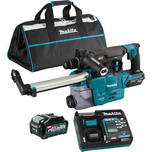 XGT Brushless Cordless SDS-Plus Rotary Hammer with DX10 Dust Extraction Attachment, 40 V, 1-3/16", 3 ft-lbs, 0-840 RPM Sécurité Médic