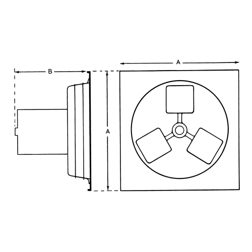 Ventilateur d'&eacute;chappement 12" s&eacute;rie panneau 1SP Sécurité Médic