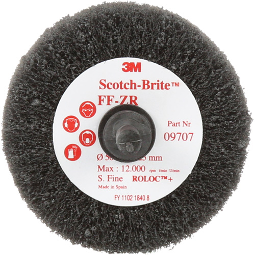 Brosse &agrave; lamelles pour la coupe et le polissage Scotch-Brite, Oxyde d'aluminium, Grain Fin, 2" x 1" x 1/4" Sécurité Médic