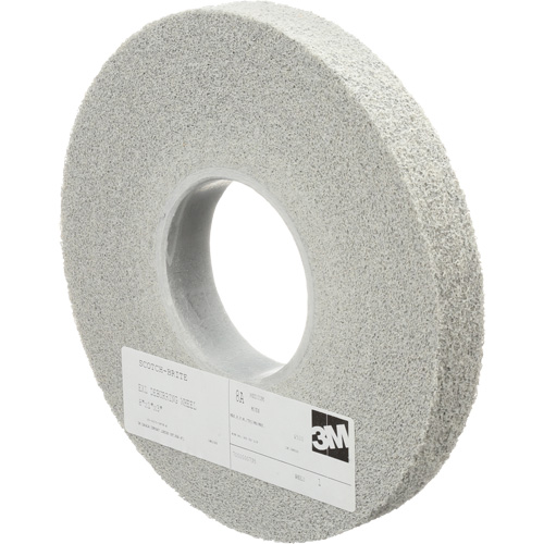 Meules d'&eacute;barbage EXL Scotch-Brite, 8" x 1", Arbre de 3", Oxyde d'aluminium Sécurité Médic