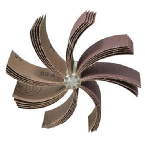 Plain Flap B-830 Bore Polisher, Aluminum Oxide, 80 Grit, 6-3/4" x 1-1/2" Sécurité Médic
