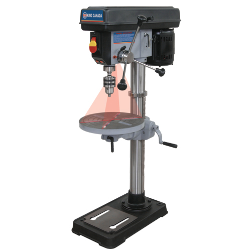 Drill Presses With Laser, 13", 5/8" Chuck, 3670 RPM Sécurité Médic