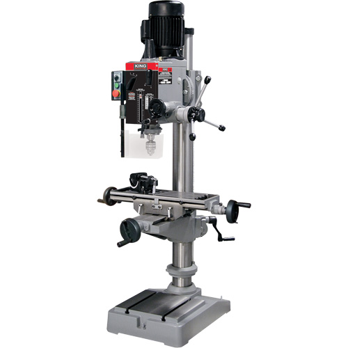 Gearhead Milling Drilling Machine, 6 Speeds, 1-1/4" Drilling Capacity Sécurité Médic