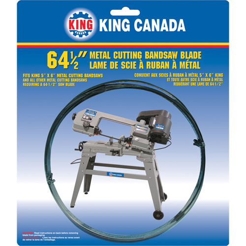 Bandsaw Metal Blade, Carbon Steel, 64-1/2" L x 1/2" W x 0.025" Thick, 18 TPI Sécurité Médic