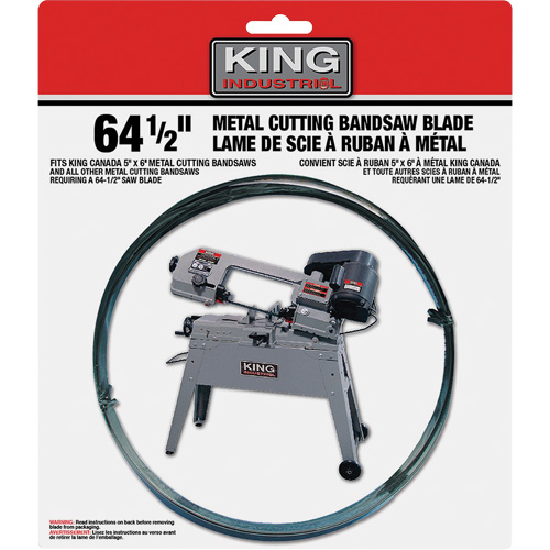 Bandsaw Metal Blade, Carbon Steel, 64-1/2" L x 1/2" W x 0.025" Thick, 24 TPI Sécurité Médic