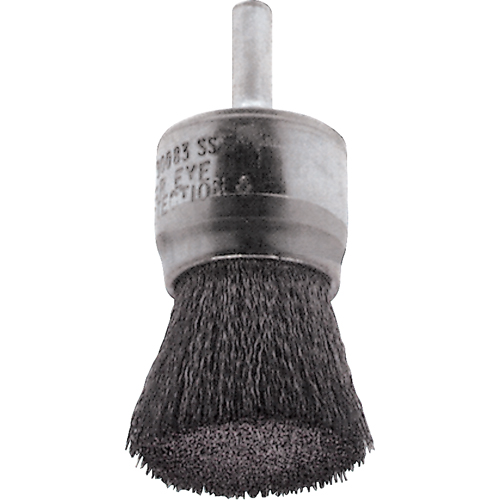 Brosses mont&eacute;es &agrave; fils cr&ecirc;p&eacute;s, 1/2", Fils 0,0104", Tige 1/4" Sécurité Médic