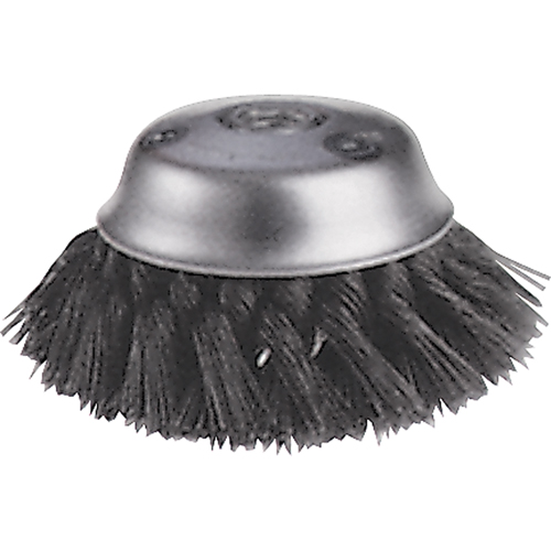 Knot Wire Cup Brushes - Stagger Row, 5-3/4" Dia. x 5/8"-11 Arbor Sécurité Médic