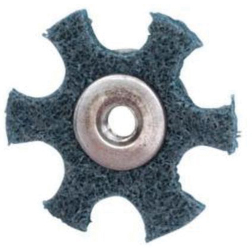 Disque abrasif en forme d'&eacute;toile pour pr&eacute;paration de surface Abrasotex , 3" dia., Grain Tr&egrave;s fin, Oxyde d'aluminium Sécurité Médic