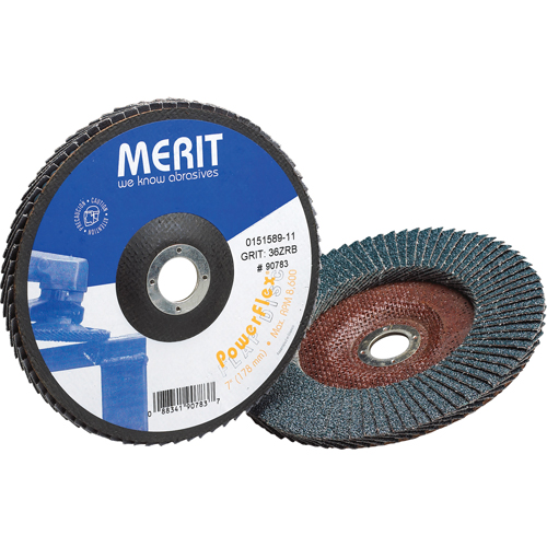 Flap Wheels, 4-1/2" x 7/8", Type 27, 60 Grit, Zirconium Sécurité Médic