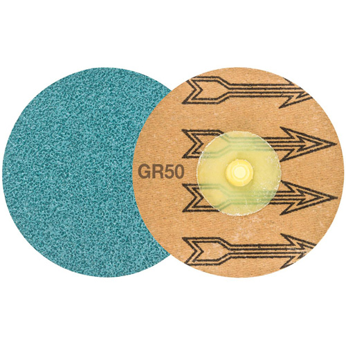 TWIST TOPCUT Sanding Disc, 3" Dia., 50 Grit, Zirconium Sécurité Médic