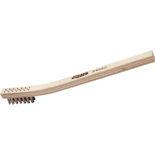 Petites brosse de nettoyage, Acier inoxydable, 3" x 7" rangs de fils, Longueur 7-1/2" Sécurité Médic