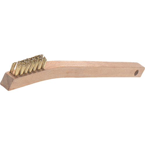 Brosses de grattage &agrave; petit manche, garnissage en V, Acier inoxydable, 3 x 7 rangs de fils, Longueur 7-7/8" Sécurité Médic