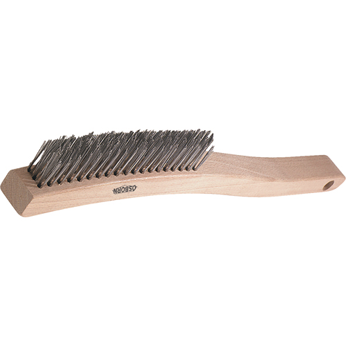 Brosses de grattage &agrave; manche long, garnissage en V, Acier, 3 x 19 rangs de fils, Longueur 13-3/4" Sécurité Médic