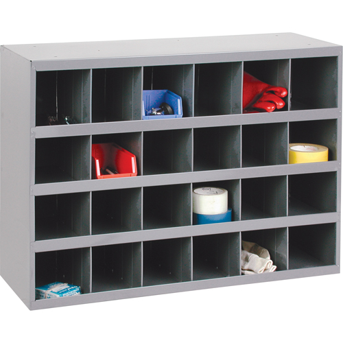 Steel Storage Bin Cabinet, 33-3/4" W x 12" D x 23-7/8" H, Grey Sécurité Médic