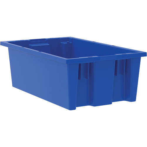 Nesting and Stacking Tote, 6" x 11" x 18", Blue Sécurité Médic