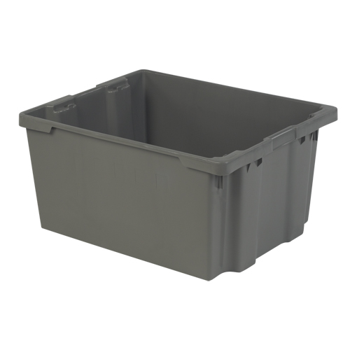 Contenants Stack-N-Nest Polylewton, 15,1" x 30,1" x 24", Gris Sécurité Médic