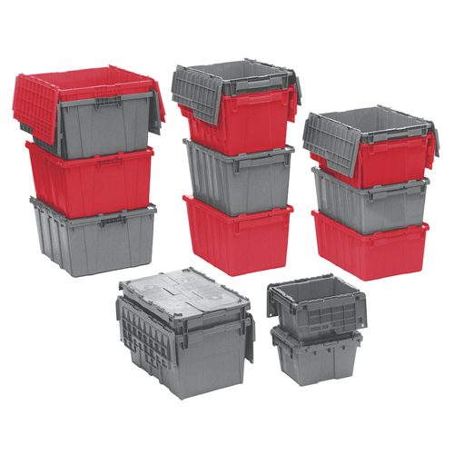 Flipak&reg; Polyethylene Plastic (PE) Distribution Containers, 15.2" x 10.9" x 9.7", Blue Sécurité Médic