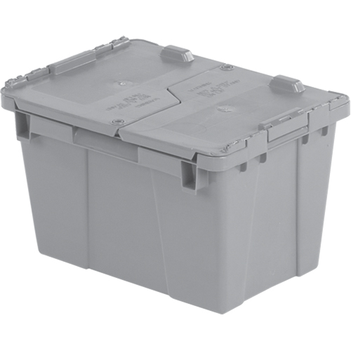 Contenants de distribution Flipak en plastique poly&eacute;thyl&egrave;ne (PE), 15,2" x 10,9" x 9,7", Gris Sécurité Médic