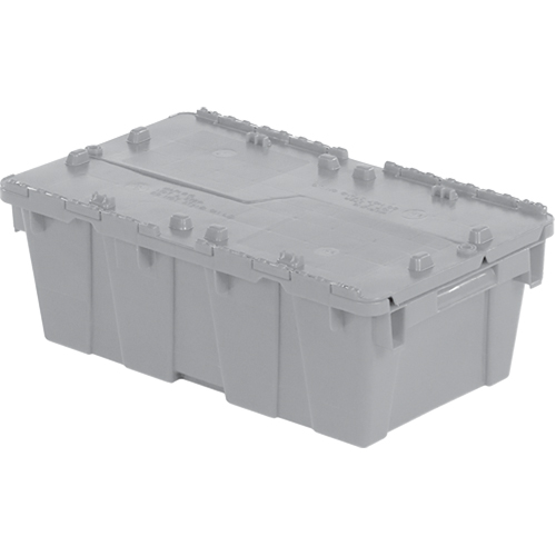 Flipak&reg; Polyethylene Plastic (PE) Distribution Containers, 19.7" x 11.8" x 7.3", Grey Sécurité Médic
