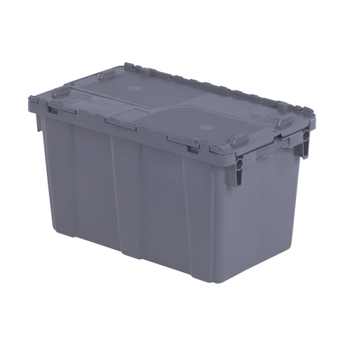 Flipak&reg; Polyethylene Plastic (PE) Distribution Containers, 22.3" x 13" x 12.8", Grey Sécurité Médic