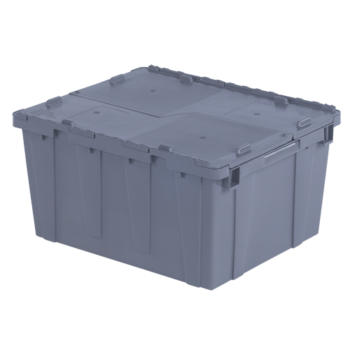 Contenants de distribution Flipak en plastique poly&eacute;thyl&egrave;ne (PE), 23,9" x 19,6" x 12,6", Gris Sécurité Médic