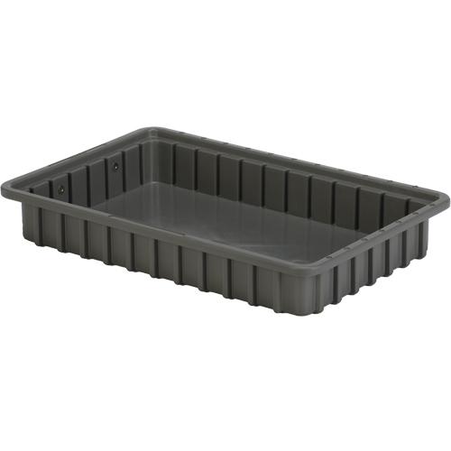 Contenants Divider Box, Poly&eacute;thyl&egrave;ne, 16,5" la x 10,9" p x 2,5" h, Gris Sécurité Médic
