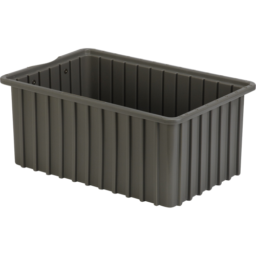 Contenants Divider Box, Poly&eacute;thyl&egrave;ne, 16,5" la x 10,9" p x 7" h, Gris Sécurité Médic