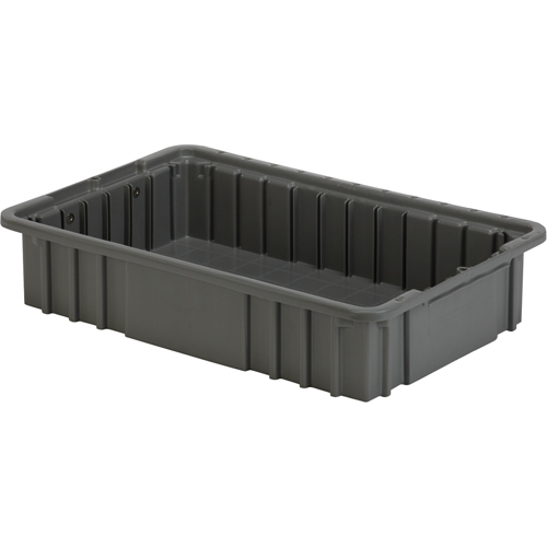 Contenant Divider Box, Poly&eacute;thyl&egrave;ne, 15,5" la x 9,9" p x 3,5" h, Gris Sécurité Médic