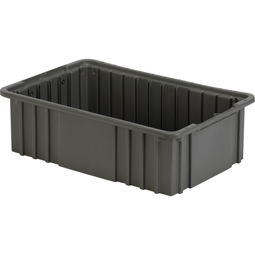 Contenant Divider Box, Poly&eacute;thyl&egrave;ne, 16,5" la x 10,9" p x 5" h, Gris Sécurité Médic