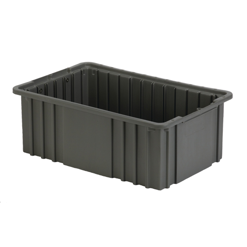 Contenant Divider Box, Poly&eacute;thyl&egrave;ne, 15,5" la x 9,9" p x 6" h, Gris Sécurité Médic