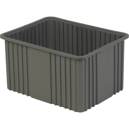 Contenant Divider Box, Poly&eacute;thyl&egrave;ne, 20,9" la x 15,9" p x 12" h, Gris Sécurité Médic