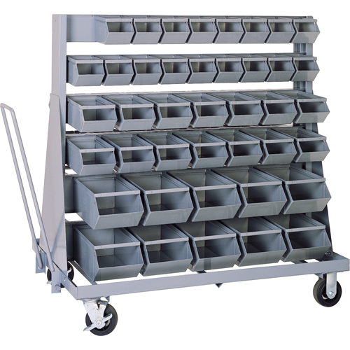 Mobile Bin Unit, Single-sided, 42 bins, 37" W x 21" D x 50-1/2" H Sécurité Médic