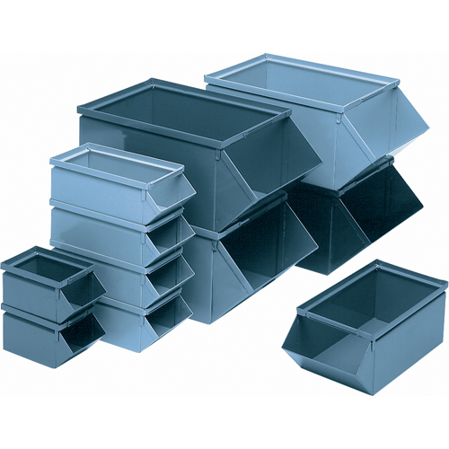 Steel Bin, 100 lbs. Cap., 12" W x 20-1/2" D x 9-1/2" H, Blue Sécurité Médic