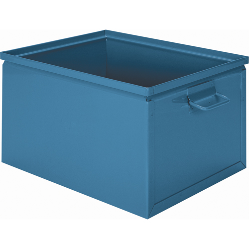 Steel Stacking Box, 7.5" W x 13" D x 6" H, Blue Sécurité Médic