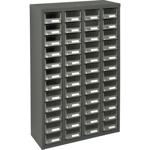 KPC-400 Parts Cabinet, Galvanized Steel, 48 Drawers, 22-3/5" x 8-7/10" x 36-9/10", Grey Sécurité Médic