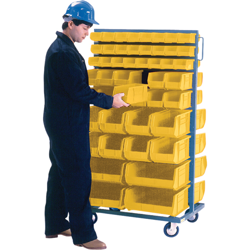 Double-Sided Mobile Bin Rack, Double-sided, 96 bins, 36" W x 24" D x 63" H Sécurité Médic