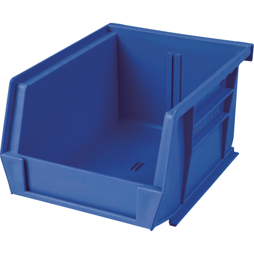 Bac en plastique, 8-1/4" la, 9" h x 18" p, Bleu Sécurité Médic