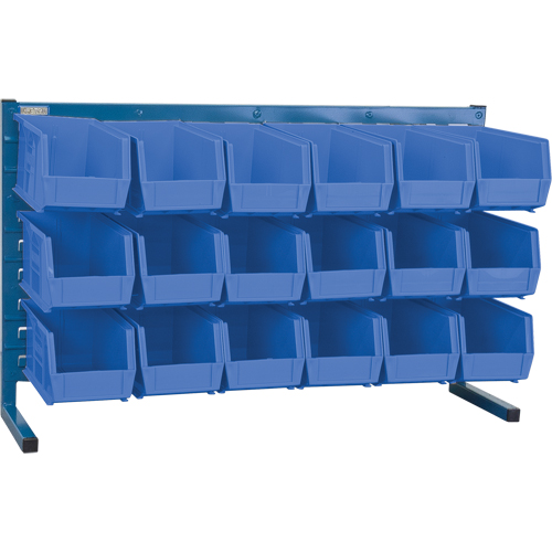 Louvered Rack with Bins, 18 Bins, 8-1/4" W x 36" D x 22" H Sécurité Médic